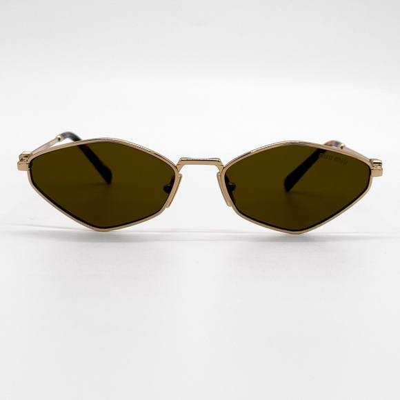 NEW MIU MIU MU56ZS 5AK09Z GEOMETRIC SMU 56Z 5AK09Z GOLD MU 56ZS WOMEN SUNGLASSES main image 9
